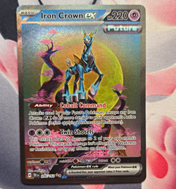Pokemon TCG Iron Crown ex 206/162 SV05 Temporal Forces SIR Full Art Holo Eng - Image 1