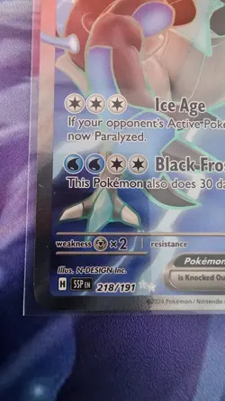Black Kyurem ex 218/191 Sv08: Surging Sparks Pokemon TCG - English Holo Full Art - Image 5