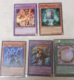 5 YU-GI-OH Cards RUNE EYES metalfoes Re-cover INFERNOID dark Magical Circle - Image 1