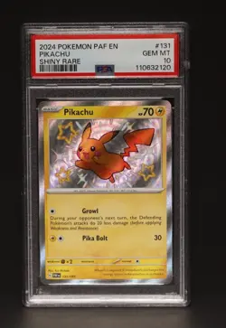 Pokemon - Pikachu 131/091 - SV Paldean Fates - Shiny Holo Rare 2024 - PSA 10 - Image 1