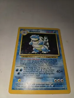 1999 Pokemon BLASTOISE Base Set HOLO Foil Rare Unlimited Edition Card 2/102 WotC - Image 1