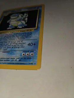 1999 Pokemon BLASTOISE Base Set HOLO Foil Rare Unlimited Edition Card 2/102 WotC - Image 3