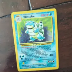 Pokemon Blastoise Base Set Holo Rare Card 2/102 1999 Vintage WOTC - MP - Image 2