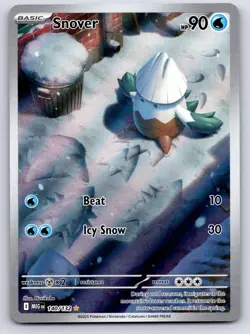 Snover 140/132 Illustration Rare Mega Evolution Pokemon Holo - Image 1