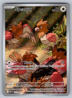 Pokemon TCG Mega Evolutiona Spearow 151/132 Illustration Rare Holo Nm - Image 1