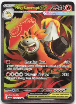 MEGA CAMERUPT EX 156/132 ULTRA RARE MEGA EVOLUTION POKEMON NM/M - Image 1