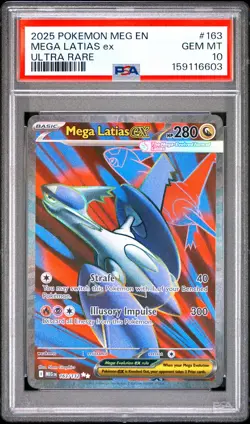 POKEMON MEGA LATIAS EX 163/132 FULL ART ULTRA RARE MEGA EVOLUTION 2025 PSA 10 - Image 1