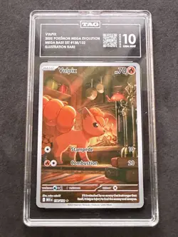 Vulpix #138/132 Illustration Rare Mega Evolution Pokemon TAG 10 - Image 1