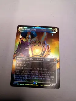 MTG The Mind Stone MSH 386 Marvel Super Heroes Foil Borderless Mythic Thanos - Image 3