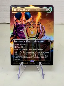 MTG The Mind Stone (0386) Foil Borderless Marvel Super Heroes Thanos NM/MT - Image 1