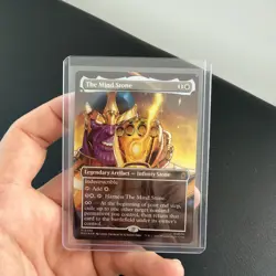 MTG The Mind Stone MSH 386 Marvel Super Heroes Foil Borderless Mythic Thanos - Image 5