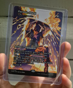 MTG - Patriotic Shield (Sword of Fire and Ice) - Marvel Universe #100 Borderless - Image 2