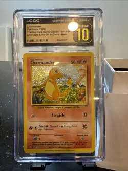 CGC 10 PRISTINE Pokemon Charmander 001/034 Trading Card Game Classic CLC psa - Image 2
