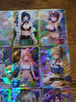 Genshin Impact Waifu 12 Card Lot - Beautiful Goddess Story Cards Yelan Jean Mona - Image 2