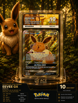 Eevee GX - SM233 SM Black Star Promo Sun Moon Pokemon English ACE 10 GEM MINT💎 - Image 1