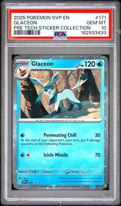 2025 POKEMON SVP EN-SV BLACK STAR PROMO #171 GLACEON PSA 10 - Image 1