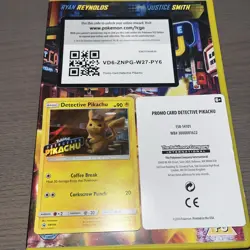 Pokemon TCG - Detective Pikachu sm190 - Black Star Promo Holo - Near Mint - Image 1