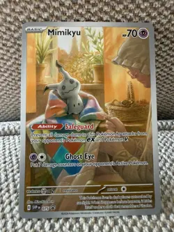 Pokemon TCG Mimikyu SVP 075 Paldean Fates Holo Black Star Promo MINT - Image 1