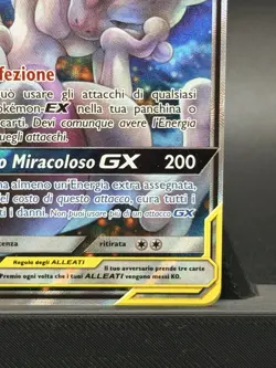 Mewtwo & Mew GX SM191 Italian Sun & Moon Tag Team Alt Art Promo Pokemon Card NM - Image 2