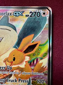 💤 Eevee & Snorlax GX SM169 Tag Team Sun & Moon Black Star Promo Pokemon Card - Image 4