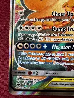 💤 Eevee & Snorlax GX SM169 Tag Team Sun & Moon Black Star Promo Pokemon Card - Image 5