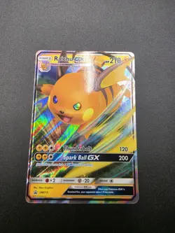 Pokemon TCG Raichu GX Sun Moon SM213 Holo Promo Mint Condition Card NM - Image 4