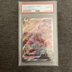 PSA 10 Espeon V 180/203 Pokemon Evolving Skies Graded Card - Image 1