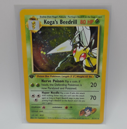 Pokemon TCG Koga's Beedrill 9/132 Gym Challenge Holo Rare 1st Ed ENG 80 HP - Image 1