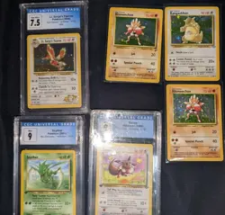 Vintage Pokemon TCG Lot 6 WOTC era cards: Holo Lot, Graded/Slabs 1st Editions, - Image 1