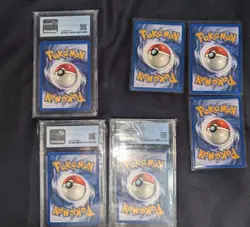 Vintage Pokemon TCG Lot 6 WOTC era cards: Holo Lot, Graded/Slabs 1st Editions, - Image 2