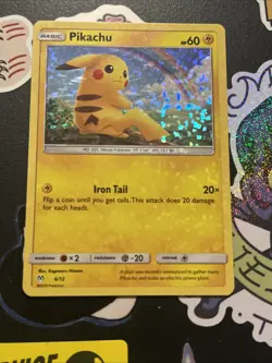 Pokemon Pikachu TCG Holo Promo Card 6/12 McDonalds 2019 - Image 1