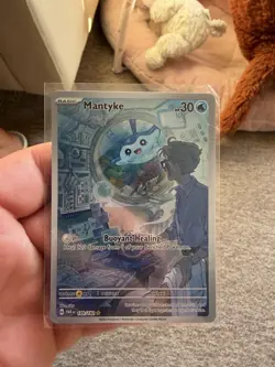 Pokemon TCG Mantyke Paradox Rift 189/182 Holo Illustration Rare Pack Fresh Mint - Image 1