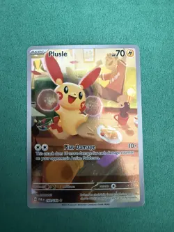 Pokemon TCG Plusle 193/182 SV04 Paradox Rift Illustration Rare Holo NM/M - Image 1