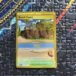 Pokemon TCG Beach Court 263/182 Paradox Rift Gold Hyper Rare NM - Image 1