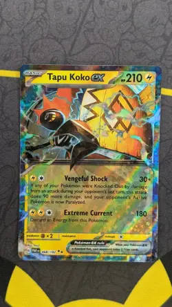 Tapu Koko ex 068/182 SV04: Paradox Rift Double Rare Holo NM Pokemon TCG - Image 1