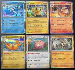 Pokemon TCG 151 Holo Bundle 6 Cards Mew 113, 134, 135, 136, 141, 149 - Image 1