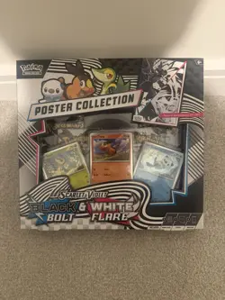 Pokemon TCG Black Bolt White Flare Poster Collection Promo Cards and Poster New - Image 1