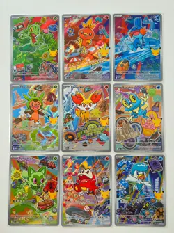 COMPLETE Pokemon First Partner Series 3 Illustration FULL Set Of 9 Cards NM - Image 1