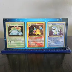 Pokemon Charizard Blastoise Venusaur proxyy Cards With Nice Display Piece! - Image 1