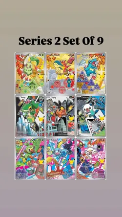 Pokemon First Partner Illustration Collection Series 2 Complete Set Of 9 Cards - Image 1