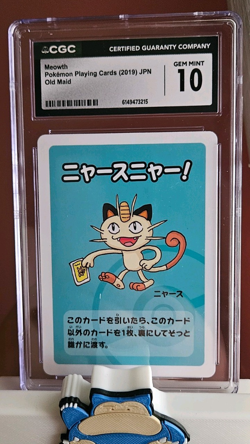 Pokemon Meowth Old Maid Pokemon Playing Cards CGC 10 Japanese Trading Card 2019 - Image 1