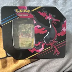 Pokemon TCG Crown Zenith Galarian Moltres Tin w/ Promo +234 cards +4 PTCGL cards - Image 1