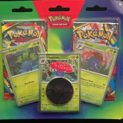 Pokemon TCG 2 Booster Packs w/ Oddish Gloom Vileplume Promo Cards & Coin - Image 1