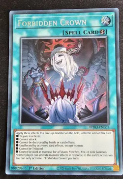 YUGIOH BPRO-EN067 Forbidden Crown Secret Rare 1st Edition NM - Image 1