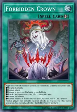 Forbidden Crown BPRO-EN067 Secret Rare 1st Edition YuGiOh TCG Card - Image 1