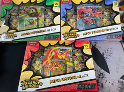 Pokemon TCG Ascended Heroes Mega ex Box Set of 3 - Meganium Emboar Feraligatr - Image 1