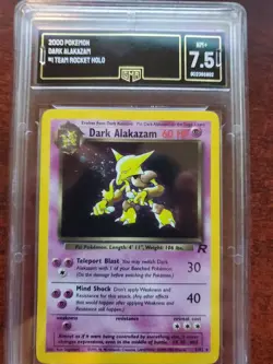 Dark Alakazam Team Rocket Holo Pokemon Card Base WOTC PSA BGS GMA 7.5 NM + - Image 1