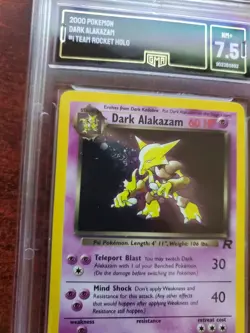 Dark Alakazam Team Rocket Holo Pokemon Card Base WOTC PSA BGS GMA 7.5 NM + - Image 2