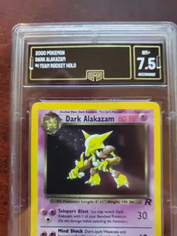 Dark Alakazam Team Rocket Holo Pokemon Card Base WOTC PSA BGS GMA 7.5 NM + - Image 3