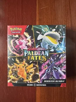 Pokemon TCG Scarlet & Violet Paldean Fates Factory Sealed Booster Bundle - Image 1